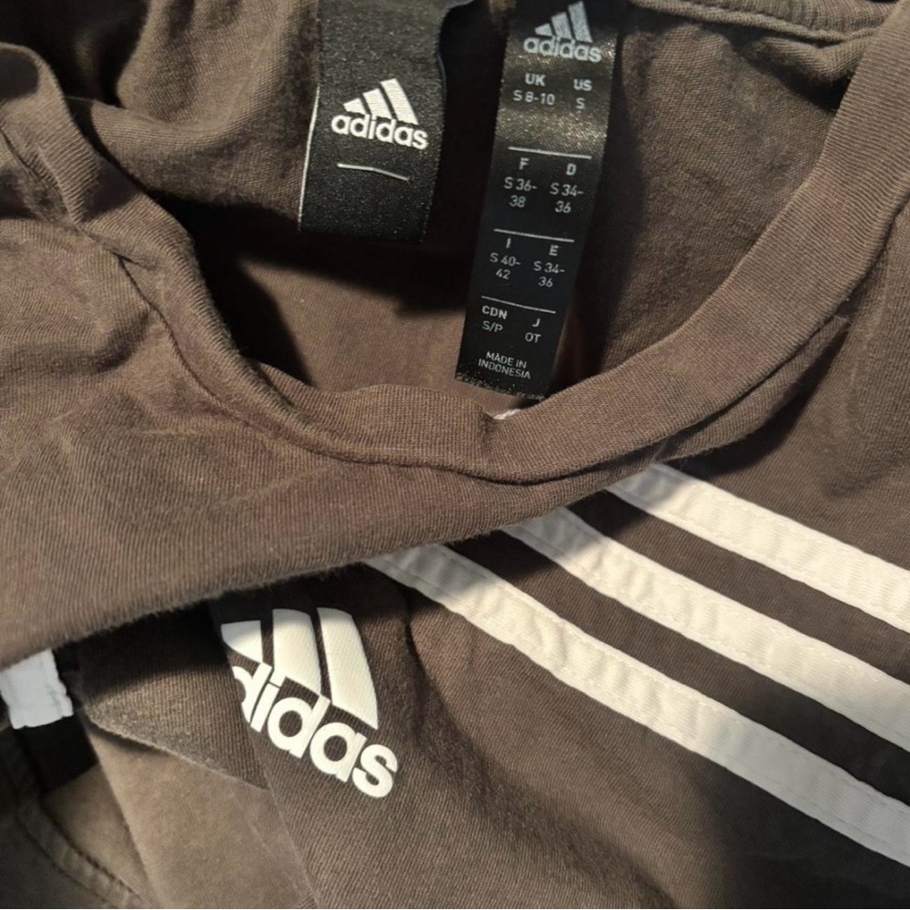 Adidas Charcoal and White Tee